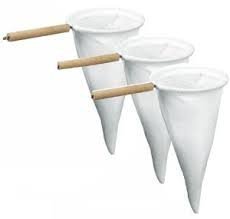 Wood Handle Strainer with Metal Ring - Pack of 3