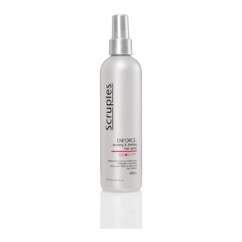 Scruples Enforce Working & Finishing Hair Spray - Multipurpose Extra Hold Hair Spray for Styling + Defining - Lock Styles in Place with Lightweight & Volumizing Hair Care (8.5 oz) Cover