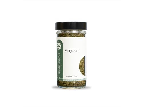 Savory Spice Marjoram (0.4 oz) - Dried Herb Seasoning for Beef, Lamb, Veal, Soups, Stews, Sauces & Tea - Sweet, Light, Aromatic Marjoram Leaves
