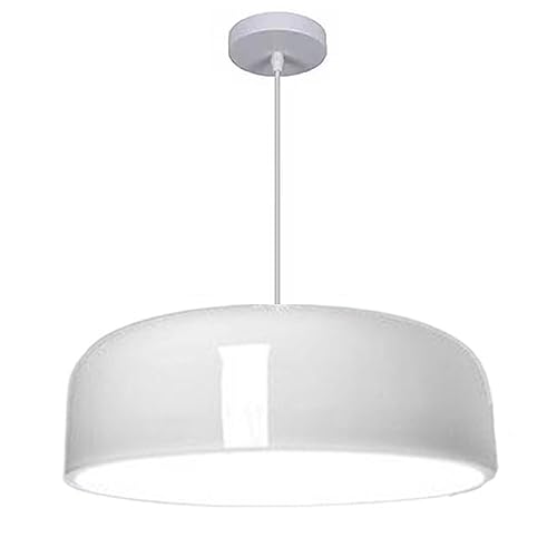 Lámpara de techo escandinava blanca grande de 60cm para iluminación de comedor moderno