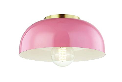 Get Discount 70% Price Mitzi H199501S-AGB/PK Avery SEMI Flush, Pink Free Shipping Over $50 Mitzi H199501S-AGB/PK Avery SEMI Flush, Pink
