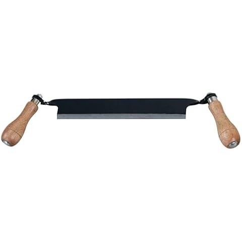 Timber Tuff 8" Straight Draw Shave Tool, Steel Blade, Woodworking Hand Tool for Debarking, Furniture Making, Log Shaving, Includes Blade Protector Cover