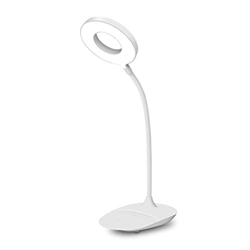 Preisvergleich Produktbild YOKOO LED-Schreibtischlampe (Handyhalter), USB-Ladeanschluss, Augenschonende Tischlampen mit Nachtlicht, faltbar und drehbar, 3 Farbmodi × 3 Helligkeitsstufen, Touch-Steuerung