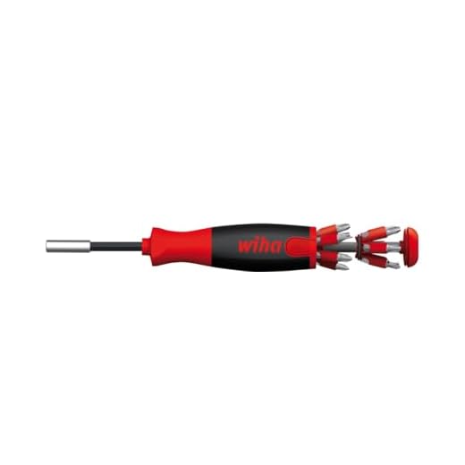 Wiha LiftUp 25 Schraubendreher Set 12-tlg. mit verstaubaren Bit Set (38600) I Schraubenzieher Satz mit Bit Magazin aus Standardbits, Bithalter Schlitz Kreuzschlitz TORX