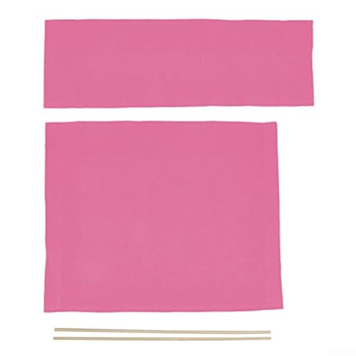 Juego de 4 fundas para sillas de director, lona con componentes de madera para un uso duradero (rosa)