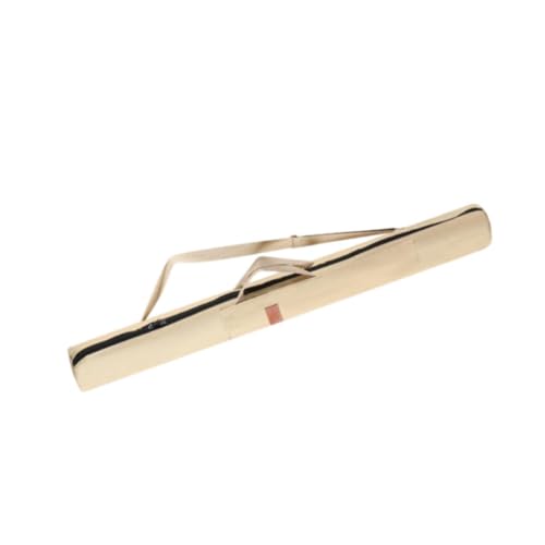 B Baosity Estuche para Cañas de Pescar Confeccionado en Lona Gruesa Bolso de Transporte Plegable Y Lavable Compartimento Amplio Y Correa Ajustable Servicios de, Beige