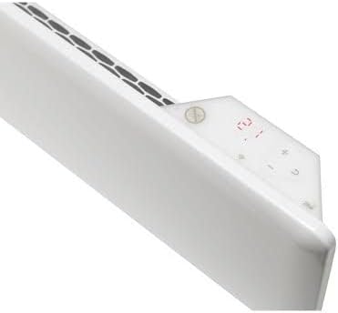 Primer pla view of the NOBO NTL4T 20 electric heater's digital control panel