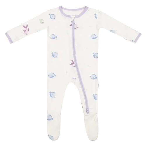 Image of Soft Baby Bamboo Viscose Footie Pajamas, Zipper Closure, 0-24 Months