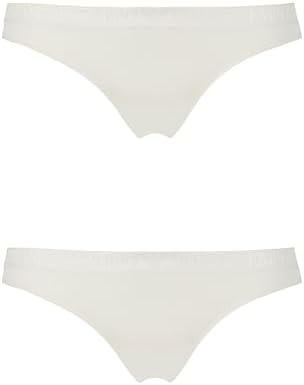 Emporio Armani Damen Microfiber 2-Pack Brazilian Half Slip, Weiß, XL, weiß, XL