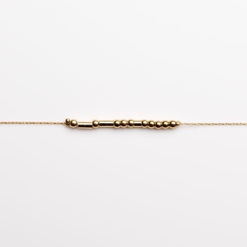 Christian 18K Gold Morse Code Bracelet for Her | Minimalist Bible Verse Jewelry for Women | Ladies Religious Dainty Gold Beaded Jewellery with Inspirational Words of Encouragement | Encouragement Catholic Gift for Mom, Daughter, Wife, Friend, Sister2