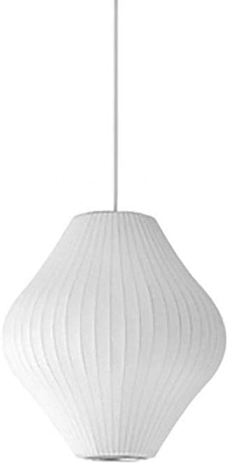 Lustre d'escalier commercial moderne nordique E27 en soie blanche pour grand restaurant