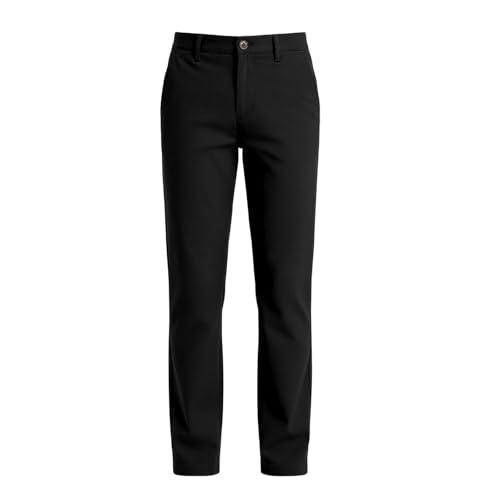 Generisch Pantalones casuales para niños 2026 con cómoda cintura elástica y tela duradera para juego y escuela, Negro , 7-8 años