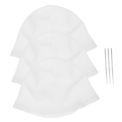 CALLARON 3 piezas Gorro para Mechas de Silicona Reutilizable sin Pinchazos Protección del Cabelludo Fácil Aplicación y Precisión para Teñir Cabello Salón y Hogar de Unidades Azul