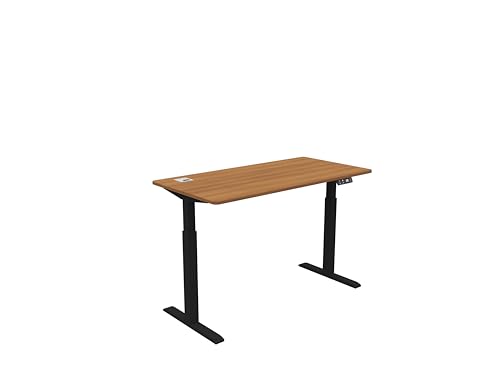 Image of Oi Outdo Flexpro Sit-Stand Smart Desk | Dingo Oak Finish Tabletop | Electric Height Adjustable Table for Work from Home and Office | Ergonomic Design