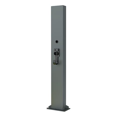 Borne de recharge support universel avec clé pour stationnement extérieur de voiture électrique
