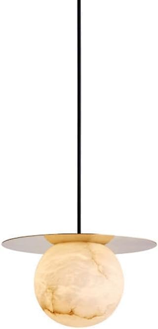 Lampe suspendue en marbre et laiton au style nordique pour chevet et îlot