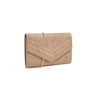 Miss Lulu Clutch Damen Wildleder-Optik Leichtgewicht Umhängetasche für Hochzeiten Partys Bälle