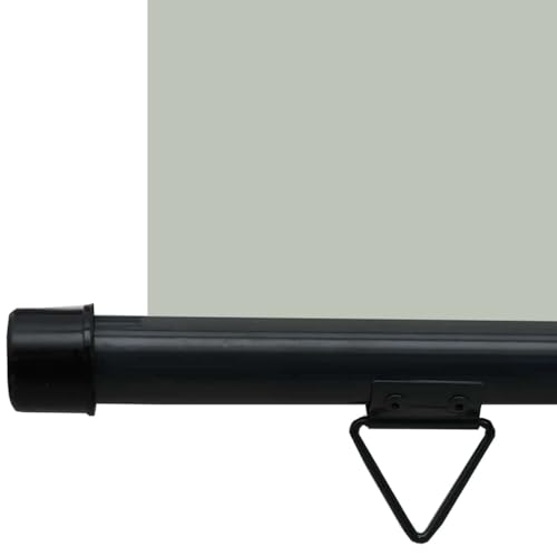 Auvent latéral de balcon gris 105x250 cm en polyester et cassette acier - 8
