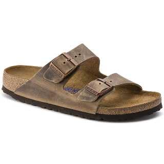 Image of Birkenstock Arizona Birko-flor Softfootbed, Unisex Adults' Mules, Brown Tabacco Brown Tabacco Brown, us-0 / asia size s