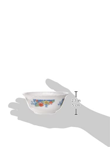 Image secondaire de Bol en Verre Blanc Dajar Florine avec Motif Floral - 12 cm