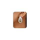 PANSHI Sterling Silver Earrings for Women Trendy Statement Dangle Drop Earring Jewelry Gifts (S- Large)