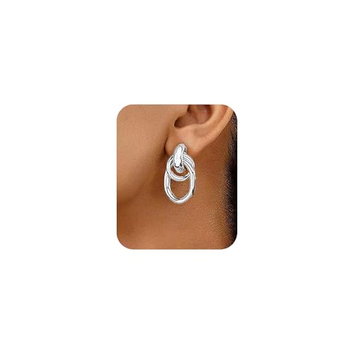 Gold earrings for Women Trendy Statement Large Dangle Drop Earring Jewelry Gifts