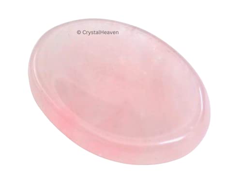 Image of Certified Rose Quartz Crystal Thumb Worry Pebbles Stones for Anxiety Stress Relief Massage - AAA Grade Original Healing Gemstone Agate Rubbing Stone for Yoga Meditation Spiritual Reiki Feng Shui