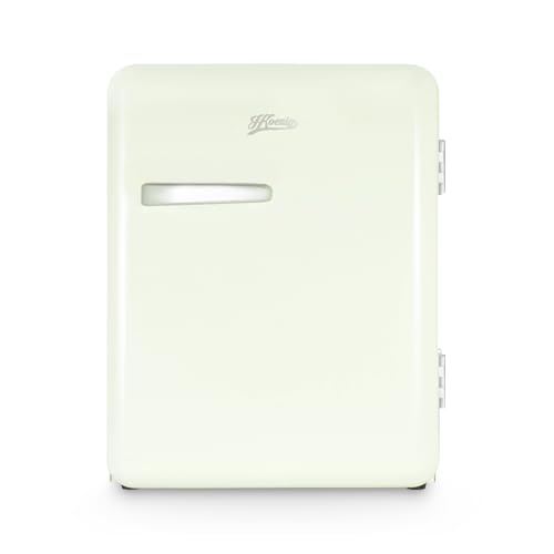 H.Koenig Mini Bar Vintage 31L TOAD7, Mini nevera compacta para habitaciones, alimentos, bebidas, cosméticos, diseño vintage, temperatura regulable 6°-15°C, 24 dB, color verde