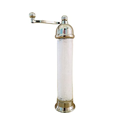 A-ONE Greece Pepper Salt Grinder- Greek Pepper Salt Mills Stainless Steel with Acrylic-Silver