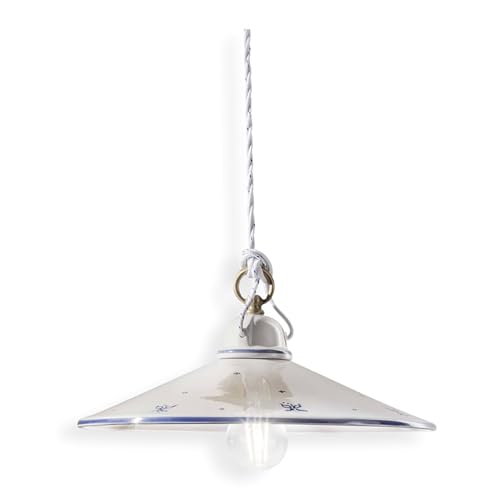 Suspension 1 lumière en laiton satiné Asti C052, design haut de gamme