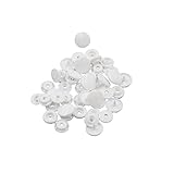 Plastic Snap Button Size 20 200Sets Sew On Plastic Snap Fasteners for Clothing Glossy T5 Round (Whit