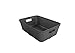 SP Berner - Panier de Rangement en Plastique sans Couvercle et avec Anses - 28 x 20 x 9 cm - Couleur Anthracite