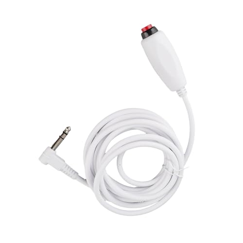 Cavo Pulsante per Postazione Infermiere, Spina da 6,35 Mm Cavo di Chiamata di Emergenza con Pulsante Rosso, Cavo di Chiamata Infermiera di Ricambio Universale con Clip (9,8 piedi)