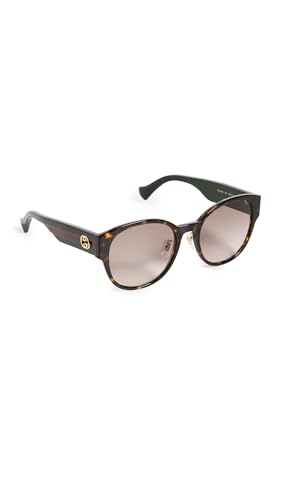 Gucci Women's Web Studi Panthos Sunglasses, Havana-Havana-Brown, One Size