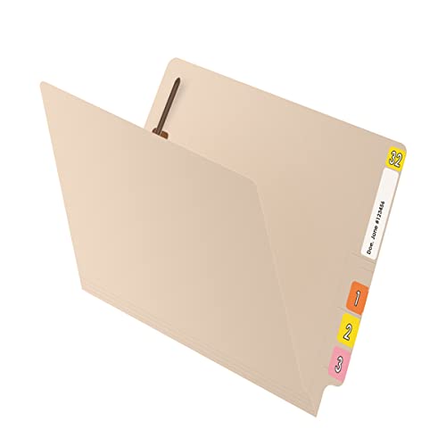 End Tab Manila File Folders With Fasteners, Perfect For Medical Office Filing, Letter Size, Reinforced Straight Cut Tab, Box Of 50 File Folders #TOP3