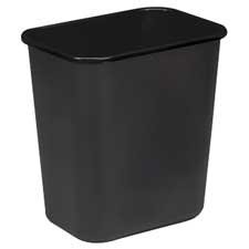Sparco Products : Rectangle Wastebasket, 28 Quart, 14-1/2"x10-1/2"x15", Black -:- Sold as 2 Packs of - 1 - / - Total of 2 Each