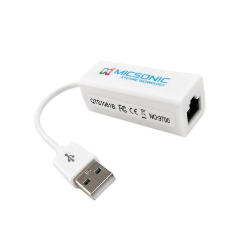 Image of USB 2.0 to Ethernet Adapter, RJ45 LAN Network Adapter, 10 /100Mbps, Plug & Play for Laptop, PC, Windows, Mac OS