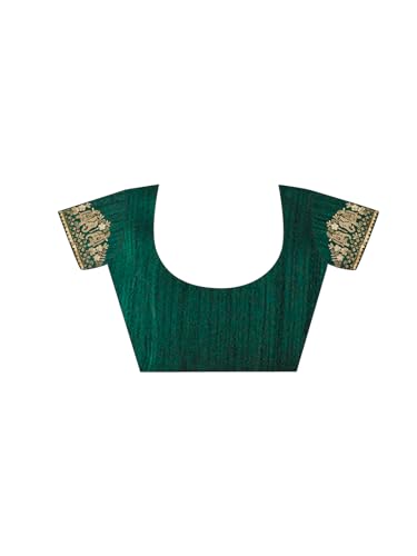 Image of Satrani Women's Georgette Bandhani Printed Embroidered gota lace Saree with Unstitched Blouse Piece