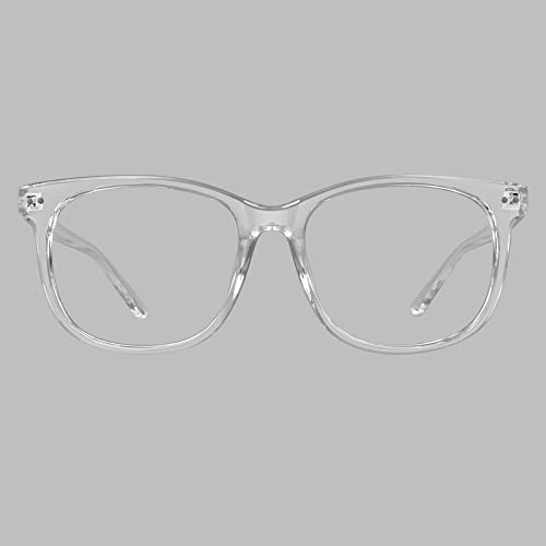Image of GQUEEN Fake Non Prescription Glasses Clear Lens for Women Men Oversized Frame UV400 Protection, 201581