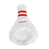 [GETAJGHSD] パフォーマンスの小道具 パーティーコスプレ帽子 祭りの帽子 ボウリングの誕生日の ハロウィン衣装 ボウリングピンのヘッドギア 衣装の 創造的な 布 白い