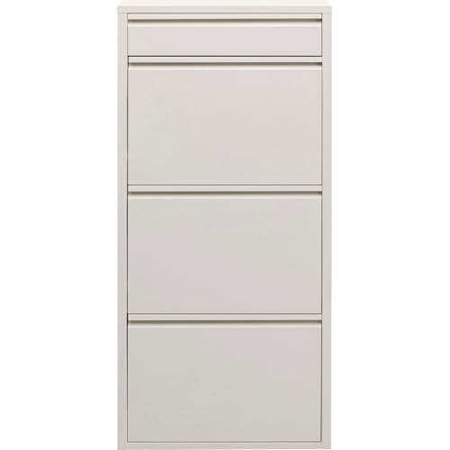 Kare Design Schuhschrank Caruso, Creme, Stahl, mit 4 Klappen, Schuhablage für 6 Paar Schuhe, schmal, platzsparend, hoch, Schuhregal, Eingangsbereich, 115x50x15 cm (H/B/T) Kare Design Schuhschrank Caruso, Creme, Stahl, mit 4 Klappen, Schuhablage für 6 Paar Schuhe, schmal, platzsparend, hoch, Schuhregal, Eingangsbereich, 115x50x15 cm (H/B/T)