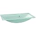 Produktbild FACKELMANN Glasbecken / Waschtisch aus Glas / Maße (B x H x T): ca. 80 x 14,5 x 50 cm / Einbauwaschbecken / hochwertiges Waschbecken fürs Badezimmer und WC / Farbe: Mintgrün / Breite: 80 cm