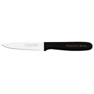 lot de 4 couteaux NOGENT 9 CM OFFICE NOIR CRANTE