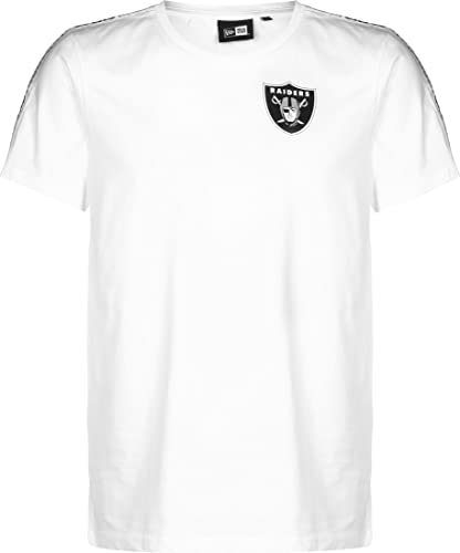 New Era NFL Taping Las Vegas Raiders T-Shirt mit Logostreifen (weiß, M)