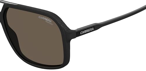 Carrera 229/S Rectangular Sunglasses, Black/Polarized Bronze, 59mm, 16mm4