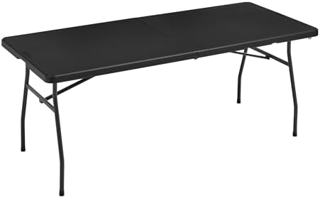 Amazon Basics Heavy Duty Portable Folding Table 6 ft with Carryin...
