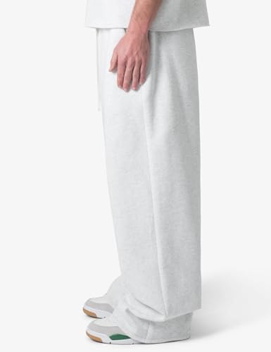 Image of HeSaYep Men's Baggy Sweatpants Cotton Fleece Wide Leg Sweat Pants