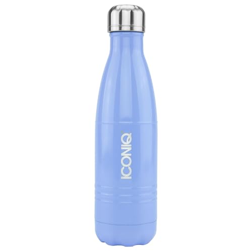 ICONIQ Stainless Steel Vacuum Insulated Water Bottle, 17 Ounce (Periwinkle)