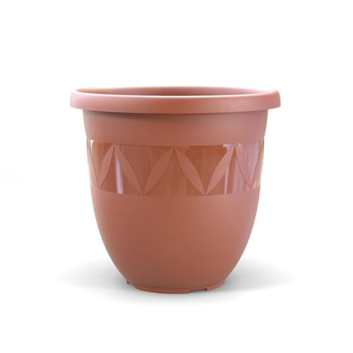 Plastard Blumentopf Ø 40 cm Durchmesser Terrakotta grosser Pflanzkübel für Innen und Außen Übertopfâ€¦ – Miniatur
