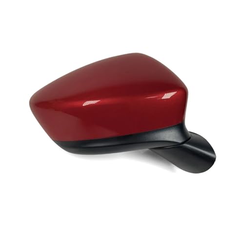 車用バックミラーアセンブリ 電動角度調整機能付き 折りたたみ式 ヒーター付き ブラインドスポットモニタリング機能付き マツダ CX-5 CX5 2013-2016年式対応(8PIN Right Red)